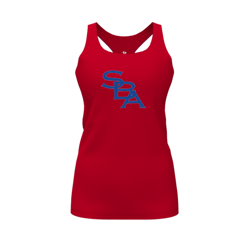 [FT0TRBRD-FYS-LOGO2] Decker Racerback Tank Top (Female Youth S, Red, Logo 2)