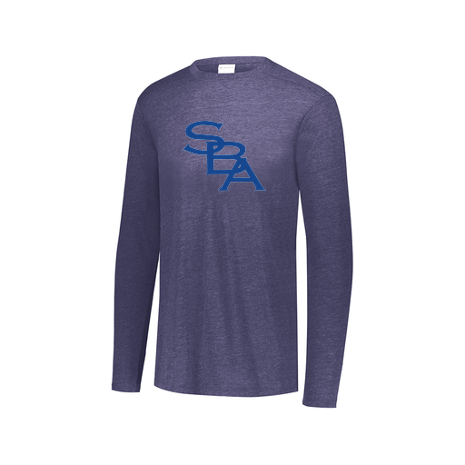 [FTLCUBNV-AXS-LOGO2] Decker Men's Tri-Blend T-Shirt - Long Sleeve (Adult XS, Navy, Logo 2)